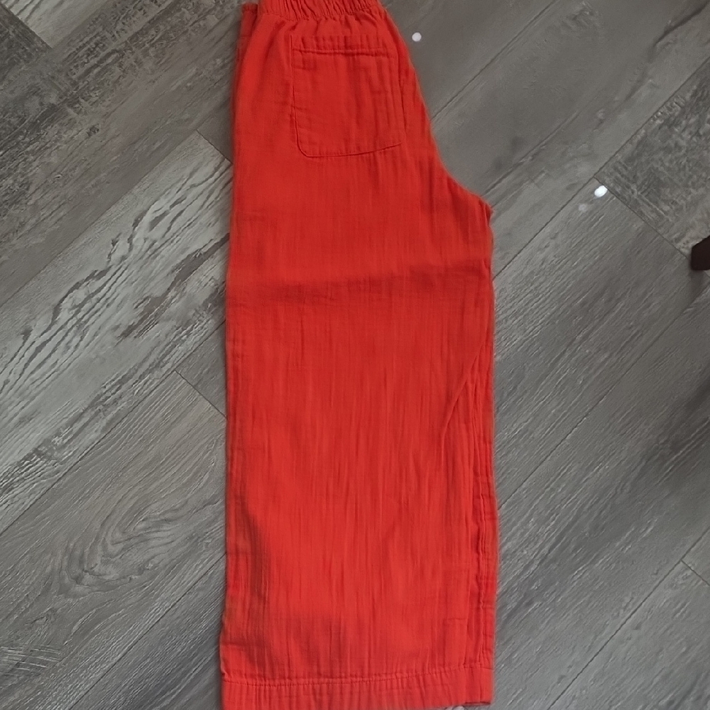 Old Navy Gauze Set Pants And Shirt Orange - Picture 6 of 6
